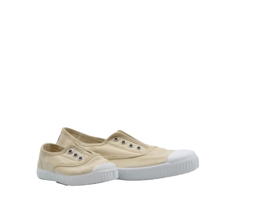 Zapatillas Inglés Lona Punta Goma sin Cordones