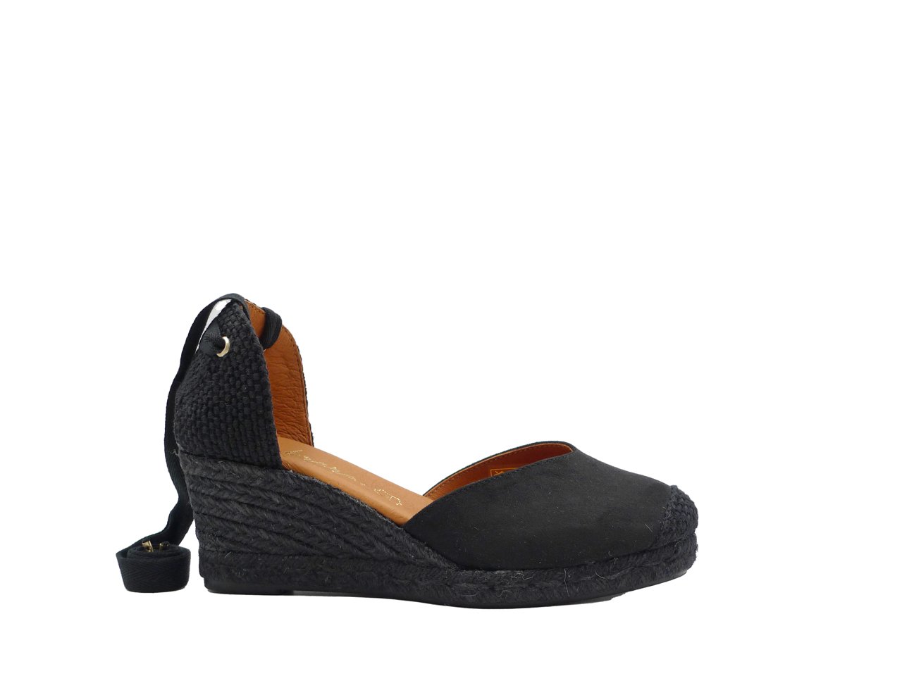 Alpargata Valenciana Suede Negro 5 cuerdas - Imagen 1