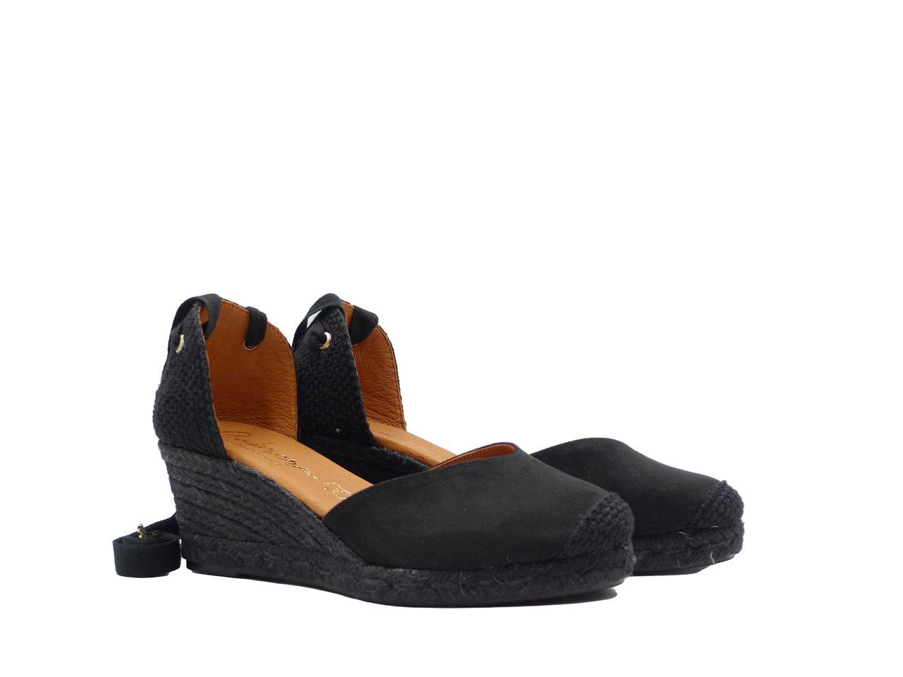 Alpargata Valenciana Suede Negro 5 cuerdas - Imagen 2