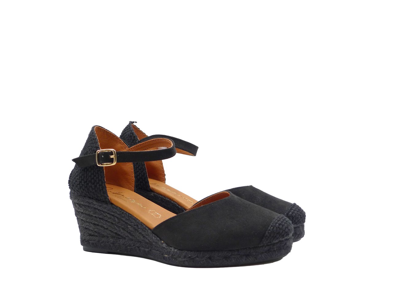 Alpargata Hebilla Suede Negro 5 cuerdas - Imagen 2